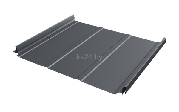 Кликфальц Pro Line Grand Line 0,5 Rooftop Бархат с пленкой на замках RAL 7024 мокрый асфальт  Кликфальц Pro