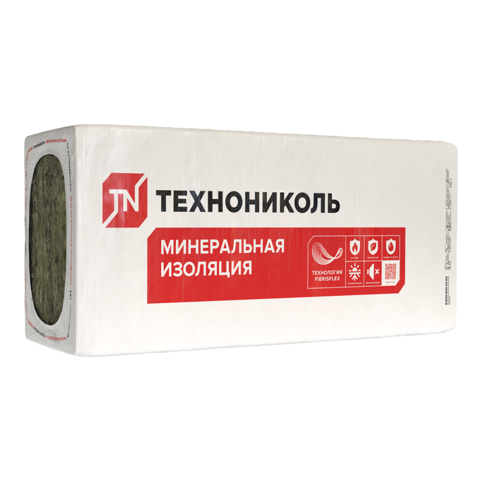 Плита минераловатная ТЕХНОНИКОЛЬ 31 PN ER Плавающий пол ПРОФ, 1250x600 30мм