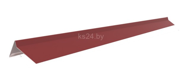 Планка торцевая для гибкой черепицы  (1 шт.=2м.п.) красный